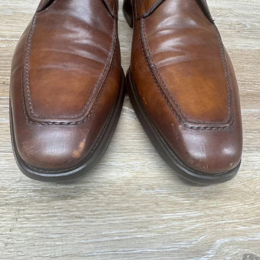 Magnanni Brown Leather Lace Up Oxfords Men's Size 10.5